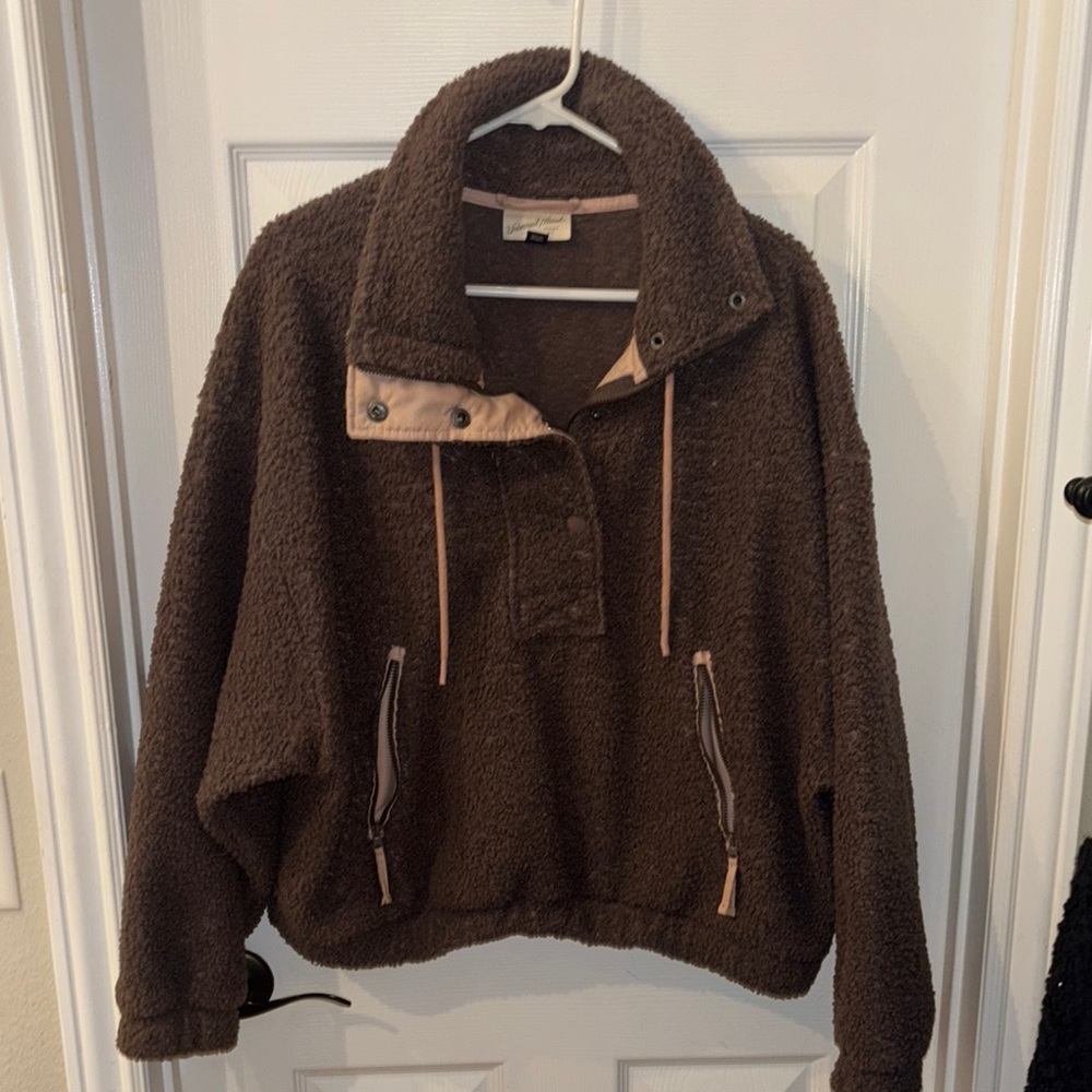Brown Sherpa Pullover